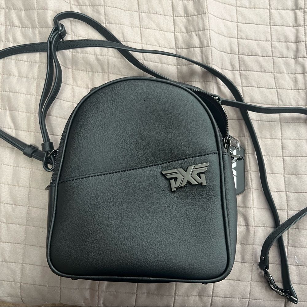 NWT PXG Cactus Leather Mini Backpack Black Luxury Golf Street Style QuietLuxury